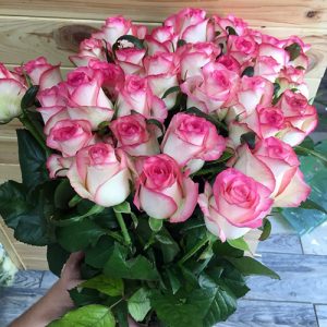33 розовые розы джумилия в Сумах фото