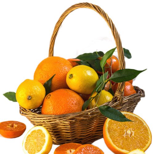 Корзина с цитрусами фото товара