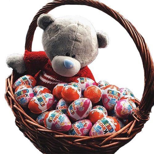 Фото товара Корзина "Мишка в шоколаде"