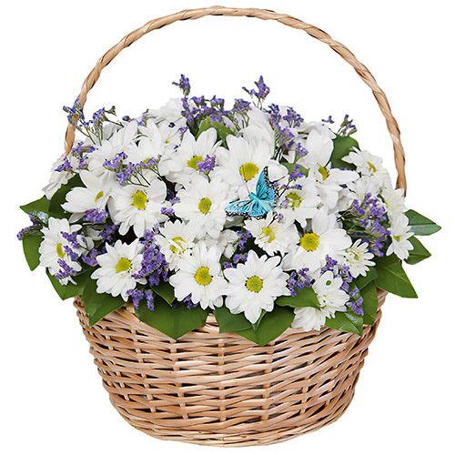 Фото товара Корзина "Цветочная поляна"