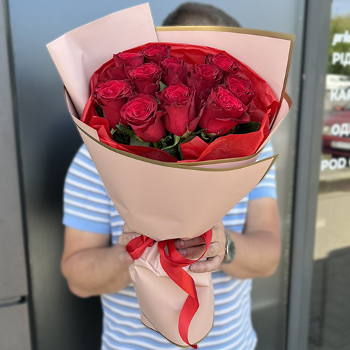 букет з 11 червоними розами в Сумах фото