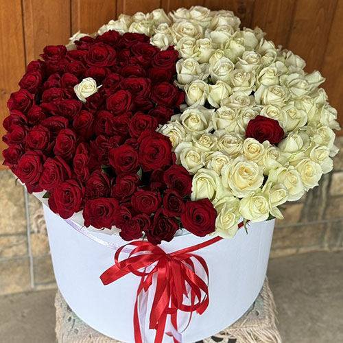 категория товаров 101 роза в коробке | «Роза Сум»